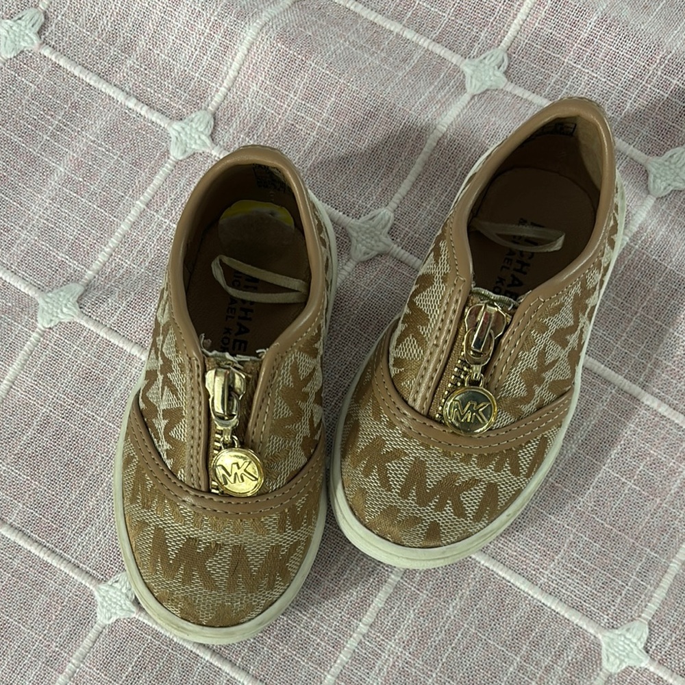 Michael Kors Tan Sneakers with Animal Print